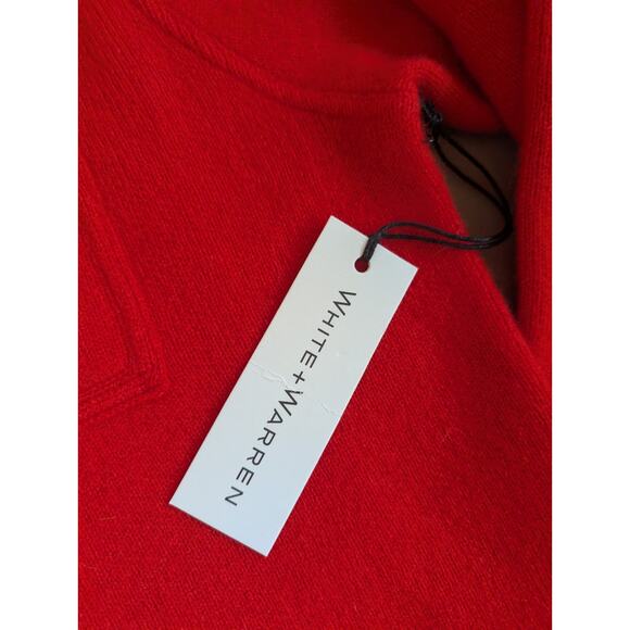 NWOT White + Warren Cashmere Luxe Oversize Cropped Shacket Sz S Desert Red 3C513 - Picture 14 of 14